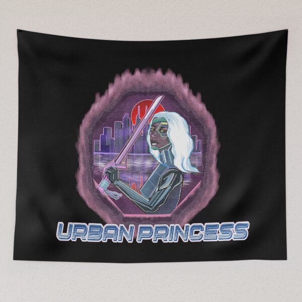 Item preview, Urban Princess – Futuristic City Sci-Fi Cyberpunk Illustration designed and sold by Kyradem.