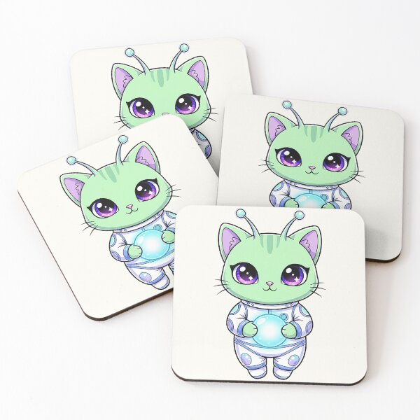 Item preview, Kawaii Alien Cat Character designed and sold by HoopeStylee.
