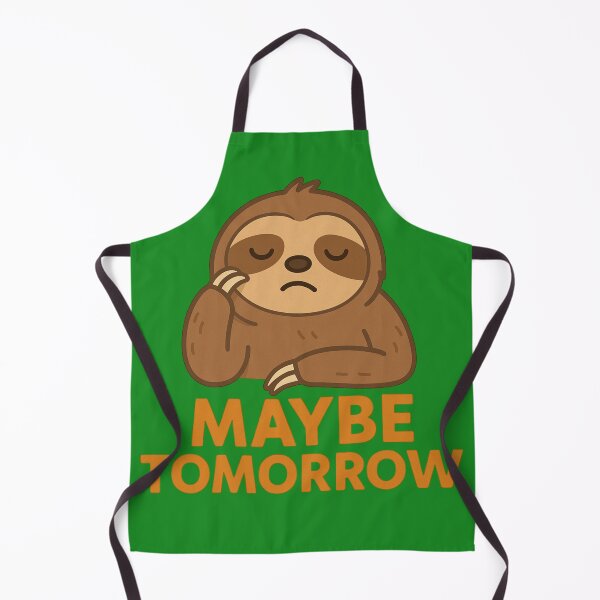 Item preview, Sloth Maybe Tomorrow Funny Cartoon designed and sold by Papier Atelier Art.