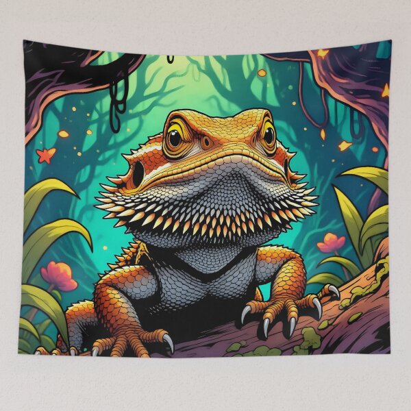 Item preview, A bearded dragon in a fantasy world.  designed and sold by Nomad-Maynard.