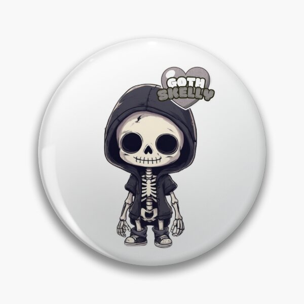 Item preview, Goth Skelly Cute Chibi Skeleton designed and sold by RED-MOUSE.