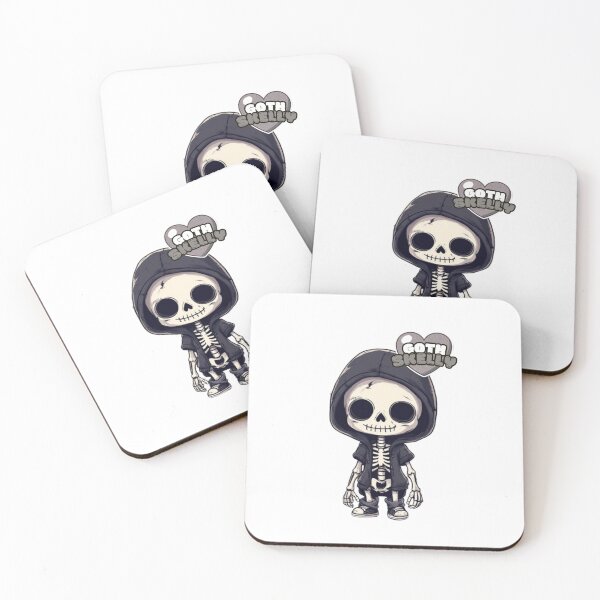 Item preview, Goth Skelly Cute Chibi Skeleton designed and sold by RED-MOUSE.