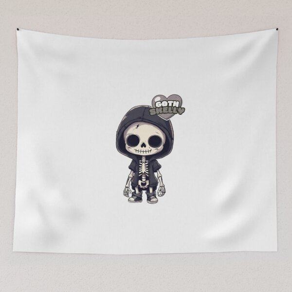 Item preview, Goth Skelly Cute Chibi Skeleton designed and sold by RED-MOUSE.