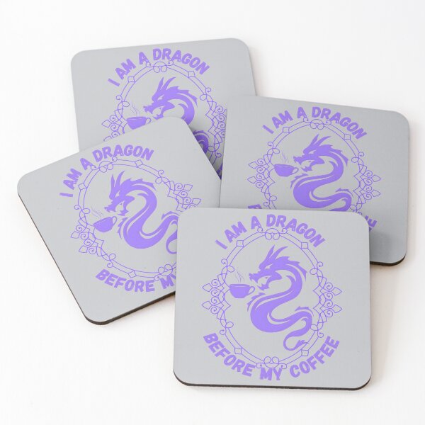 Item preview, I Am A Dragon Before My Coffee, Lavender designed and sold by Nightshade Pixie Creations.