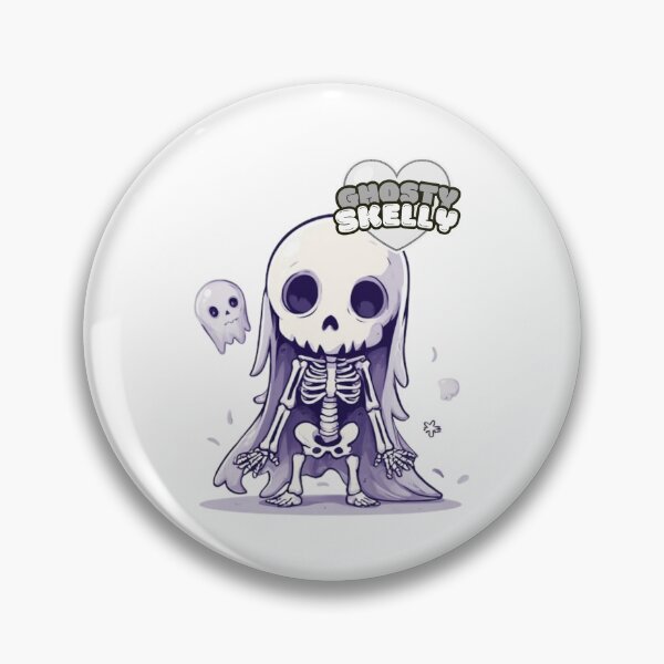 Item preview, Ghosty Skelly Cute Chibi Skeleton designed and sold by RED-MOUSE.
