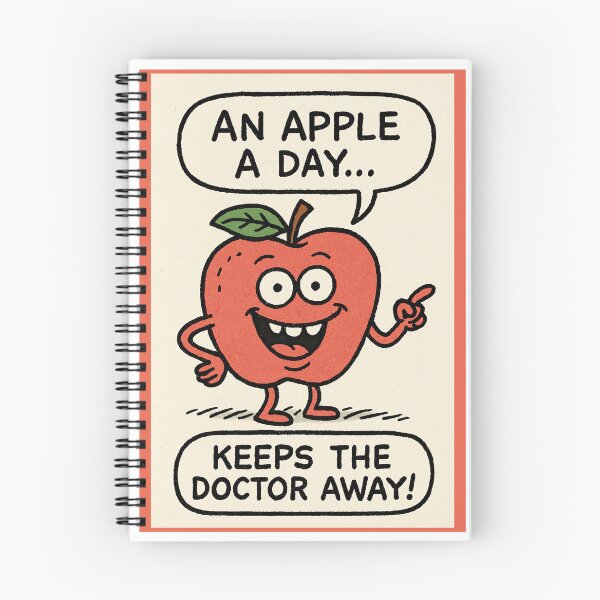 Item preview, Playful Apple Cartoon Joke designed and sold by Yzakreativ.