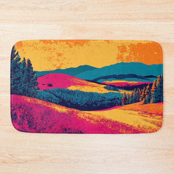 Item preview, Hayfield Sunset Hills Nature Minimalist Abstract Art Illustration designed and sold by LVTFCOarts.