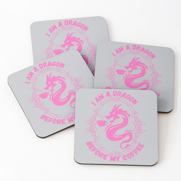 Item preview, I Am A Dragon Before My Coffee, Pink designed and sold by Nightshade Pixie Creations.