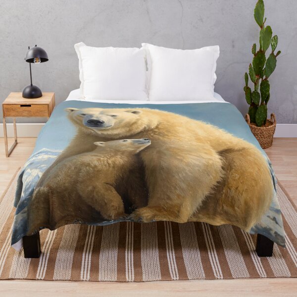 Item preview, Mother Polar Bears Beneath Rainbow designed and sold by Modern-Tropical.