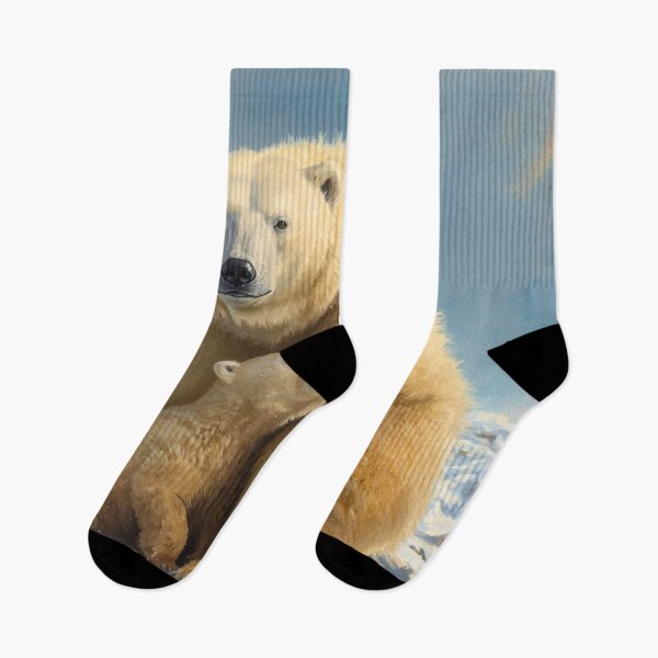 Item preview, Mother Polar Bears Beneath Rainbow designed and sold by Modern-Tropical.