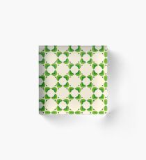 nature romantico yellow happy peace feelings flowers seamless colorful repeat pattern Acrylic Block