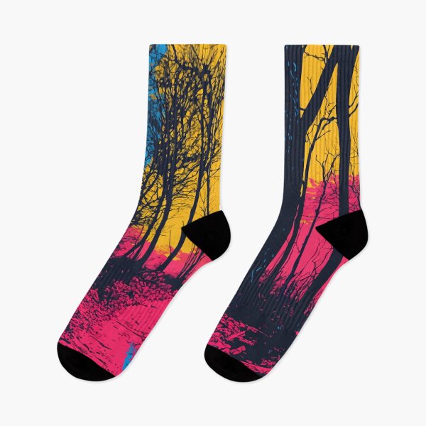 Item preview, Retro Synth Forest Mountain Landscape Nature Minimalist Abstract Art Illustration designed and sold by LVTFCOarts.