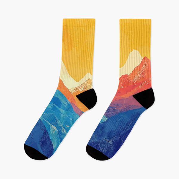 Item preview, Mountain Ridges Sunset Landscape Nature Minimalist Abstract Art Illustration designed and sold by LVTFCOarts.