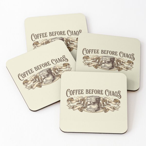 Item preview, Coffee Before Chaos – Vintage Espresso Machine Engraving Art designed and sold by MJO80.