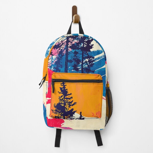 Item preview, Retro Ski Mountain Snow Landscape Nature Minimalist Abstract Art Illustration designed and sold by LVTFCOarts.