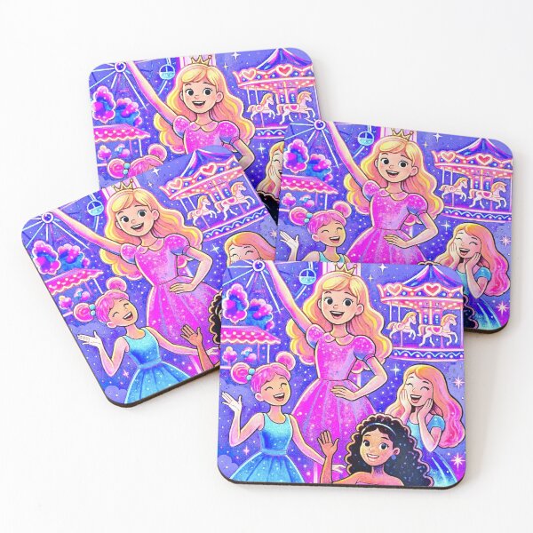 Item preview, Dolled Up World - Pastel Amusement Park Illustration designed and sold by SoulArtSara.
