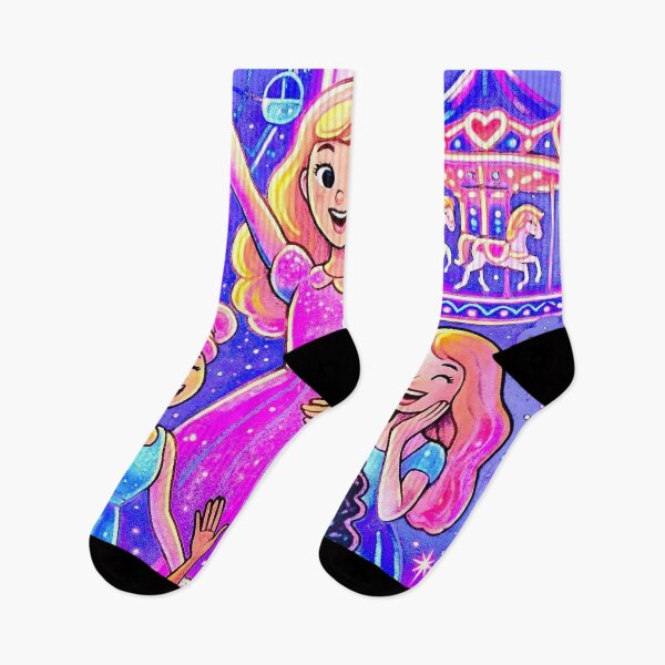 Item preview, Dolled Up World - Pastel Amusement Park Illustration designed and sold by SoulArtSara.