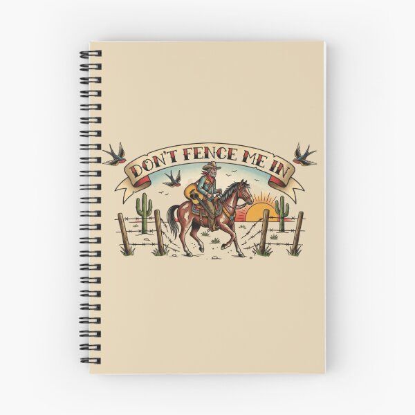 Item preview, Don’t Fence Me In – Vintage Cowboy Song Western Art designed and sold by GardenReign.