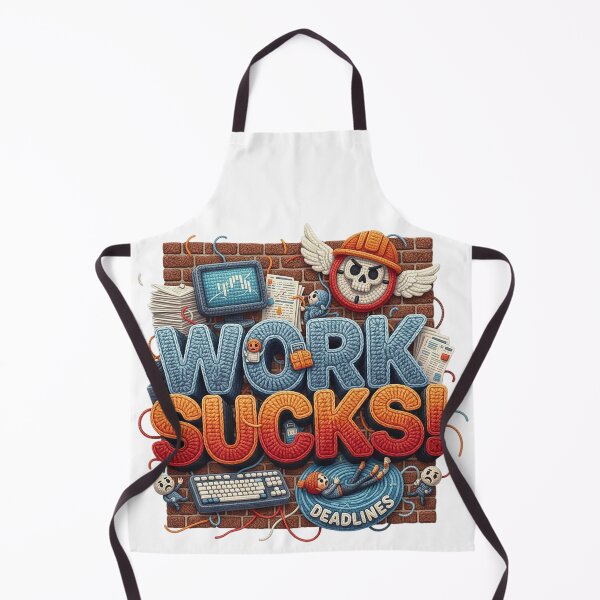 Item preview, Knitted "Work Sucks!" With Deadlines designed and sold by newvisionart191.