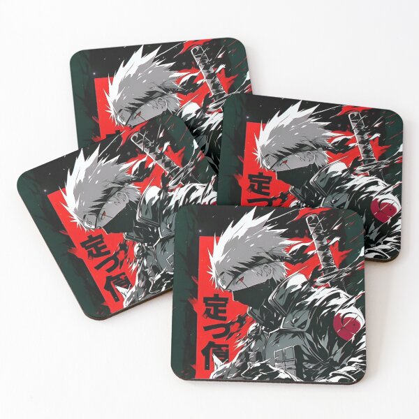 Item preview, Kakashi Hatake - Dark Masked Ninja with Shadow Wolf – Red Black Anime Warrior Art designed and sold by Dyan4.