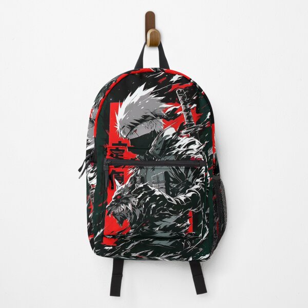 Item preview, Kakashi Hatake - Dark Masked Ninja with Shadow Wolf – Red Black Anime Warrior Art designed and sold by Dyan4.