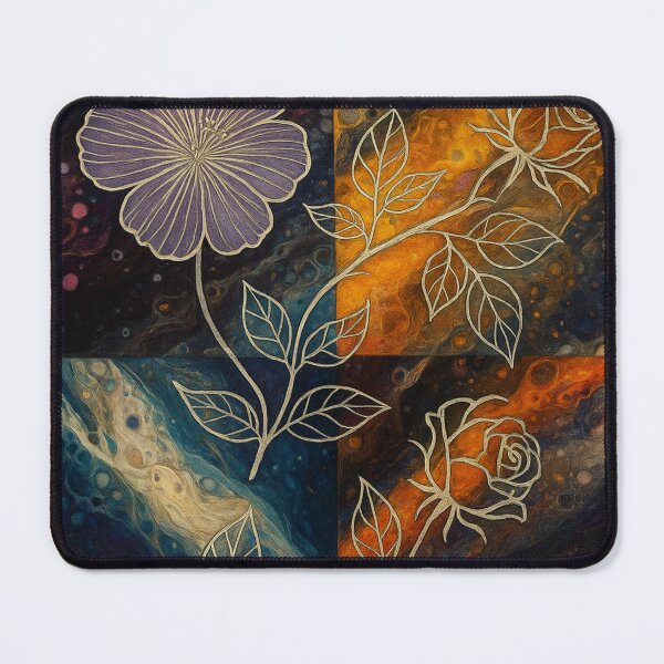 Artikelvorschau, Floral Line Art in Gold & Navy – Artistic Home Décor entworfen und verkauft von AnnaMagicArt.