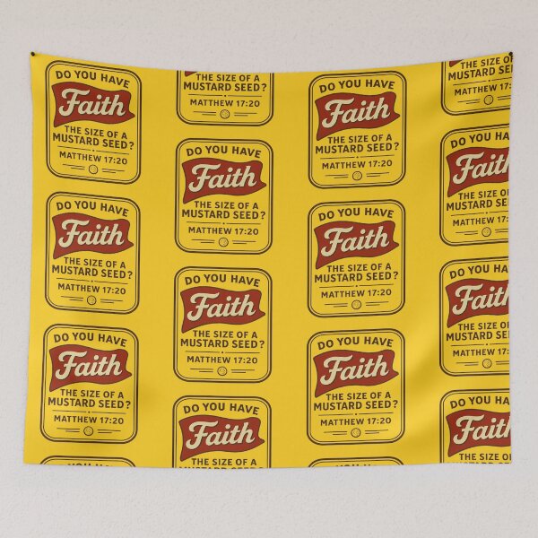 Item preview, Faith The Size Of A Mustard Seed | Funny Christian Parody Sticker designed and sold by CoachEkong.