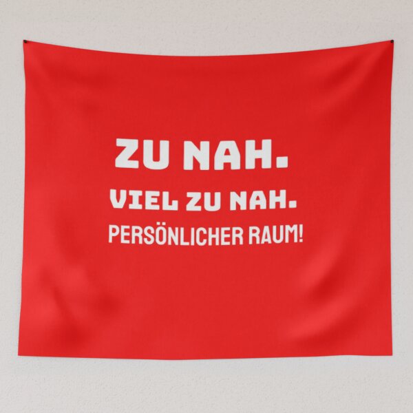 Item preview, Too close. Much too close. Personal space. German funny sarcastic T-shirt. designed and sold by Antik by Schulz.