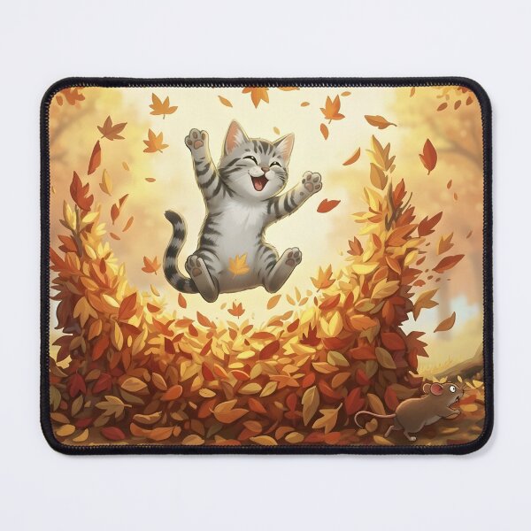 Item preview, Autumn Joy – Kitten and Mouse designed and sold by HumTumMe.