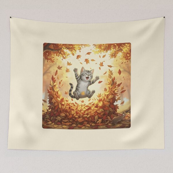 Item preview, Autumn Joy – Kitten and Mouse designed and sold by HumTumMe.