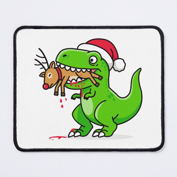 Item preview, T-Rex Dinosaur eating Reindeer - Funny Christmas joke - T-Rex Eating Rudolph - Dino Xmas Parody Gift designed and sold by messy-nessie.
