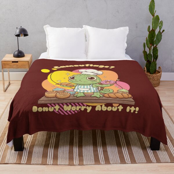 Item preview, Camouflage? Donut Worry About It – Kawaii Chameleon Baker Dessert Design designed and sold by DiverseDemand.