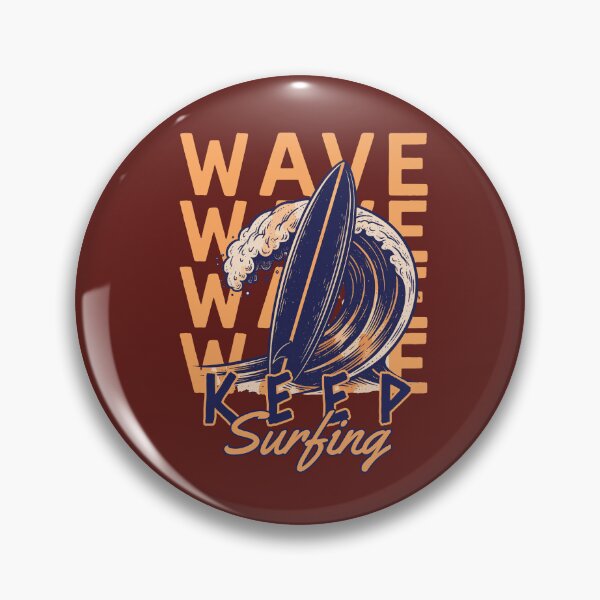Item preview, Retro Surf Wave Design – Keep Surfing Vintage Surfboard Ocean Artwork designed and sold by DiverseDemand.