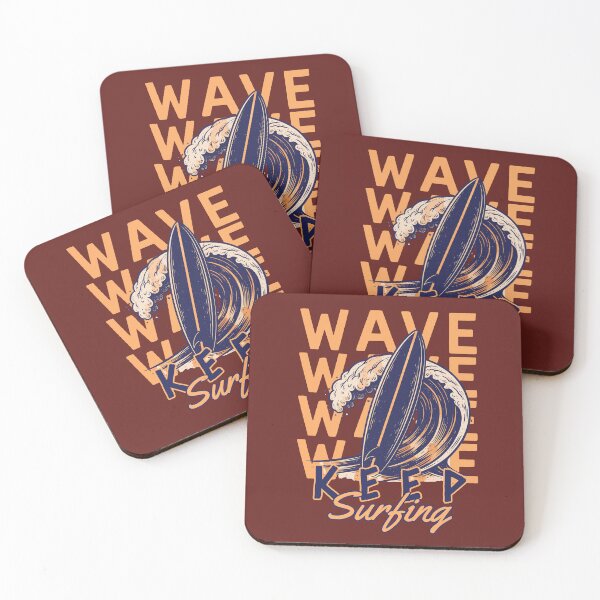 Item preview, Retro Surf Wave Design – Keep Surfing Vintage Surfboard Ocean Artwork designed and sold by DiverseDemand.