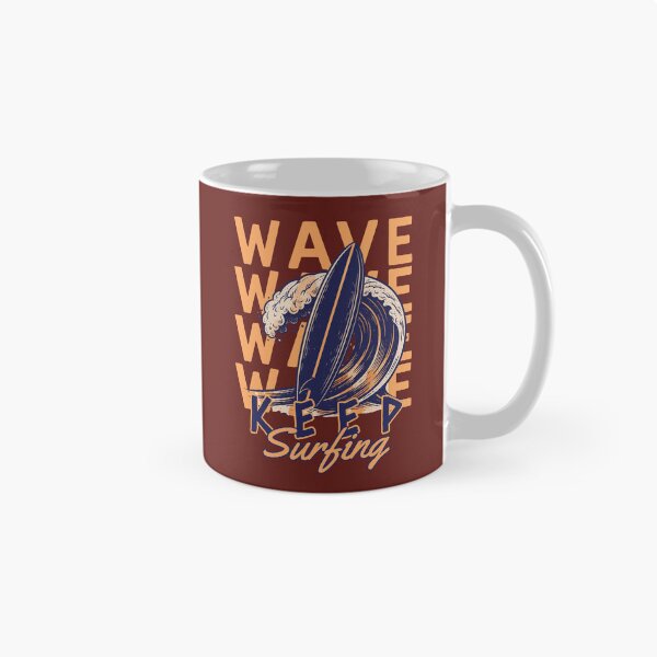 Item preview, Retro Surf Wave Design – Keep Surfing Vintage Surfboard Ocean Artwork designed and sold by DiverseDemand.
