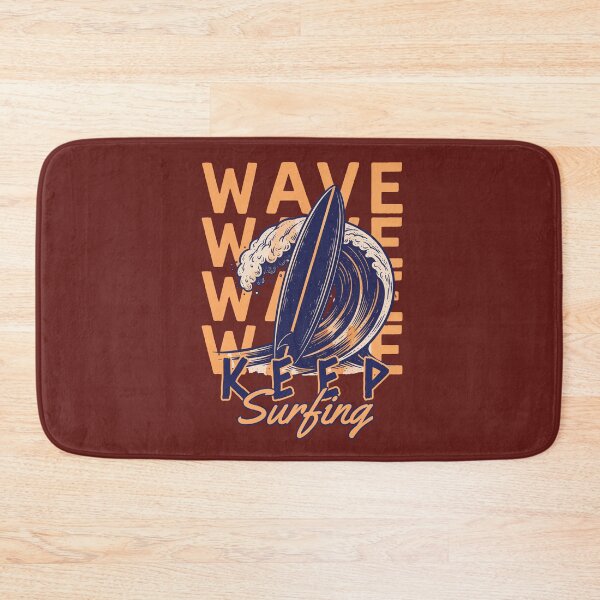 Item preview, Retro Surf Wave Design – Keep Surfing Vintage Surfboard Ocean Artwork designed and sold by DiverseDemand.