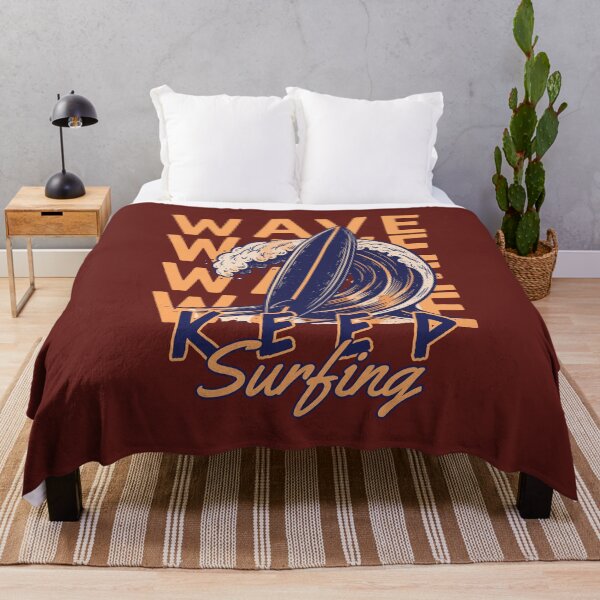 Item preview, Retro Surf Wave Design – Keep Surfing Vintage Surfboard Ocean Artwork designed and sold by DiverseDemand.