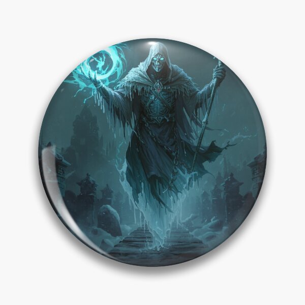Item preview, Frost Lich Necromancer – Dark Fantasy Undead Mage Artwork designed and sold by Ferdopalec.