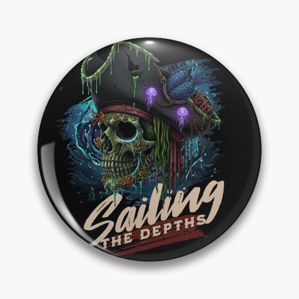 Item preview, Sailing the Depths – Haunted Pirate Skull Nautical Horror Artwork designed and sold by DiverseDemand.