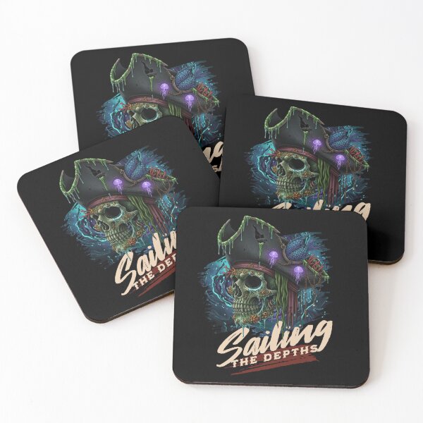 Item preview, Sailing the Depths – Haunted Pirate Skull Nautical Horror Artwork designed and sold by DiverseDemand.