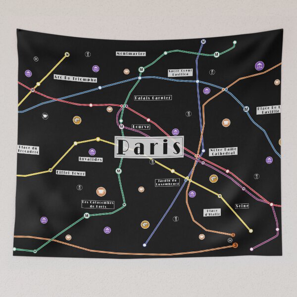 Item preview, Paris city metro explorer map France designed and sold by oliver polanski.