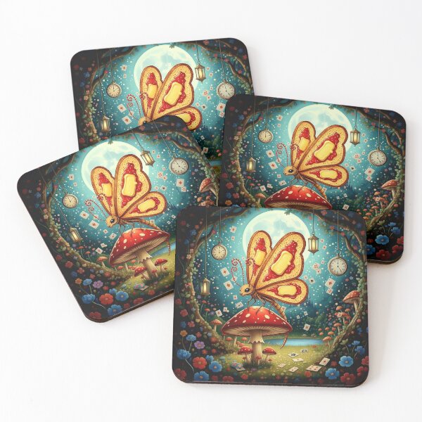 Item preview, Bread and Butterfly Fantasy Art Print - High Detail Pop Surrealism Through the Looking-Glass Painting designed and sold by Art's Diner.