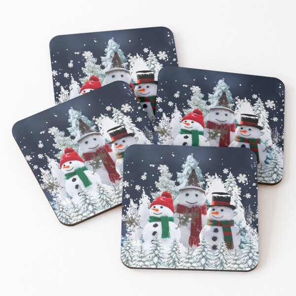 Item preview, Three Snowmen Wearing Christmas Hats,Christmas 2025 - Three Kawaii Dolls designed and sold by OLYUS.