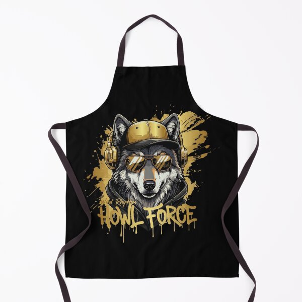 Item preview, Wild Rhythm Howl Force – Golden DJ Wolf With Headphones & Sunglasses Urban Street Art designed and sold by DiverseDemand.