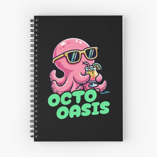 Item preview, Octo Oasis – Cool Kawaii Octopus With Sunglasses Drinking a Tropical Cocktail designed and sold by DiverseDemand.