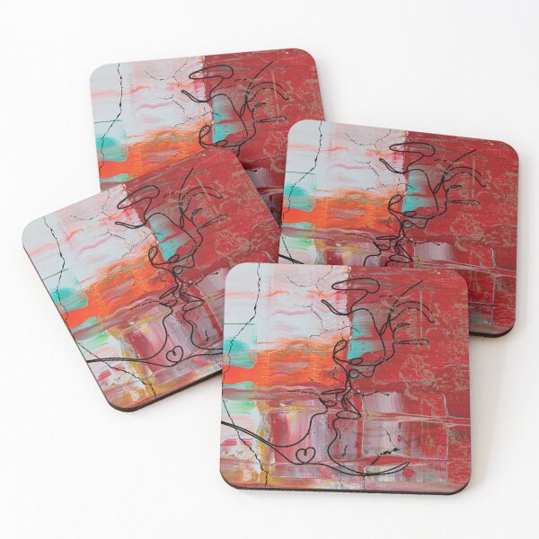 Item preview, Romantic Abstract Kiss Wall Art designed and sold by NIVEX.