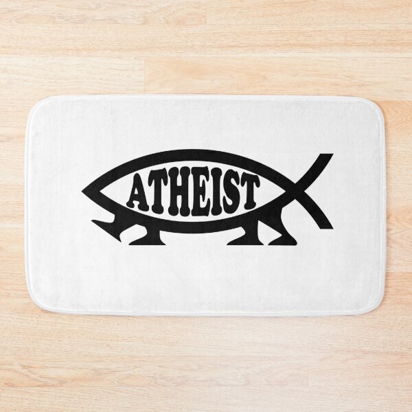 Item preview, Funny Nerdy Atheist Darwin Fish Symbol with Legs Black Text designed and sold by MathWare MathClips.