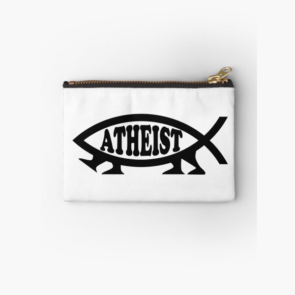 Item preview, Funny Nerdy Atheist Darwin Fish Symbol with Legs Black Text designed and sold by MathWare MathClips.