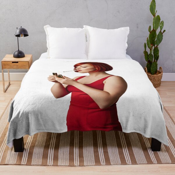 Item preview, Retro Femme Fatale in Red Dress Lighting Cigarette Illustration. designed and sold by Spark2Seduction.