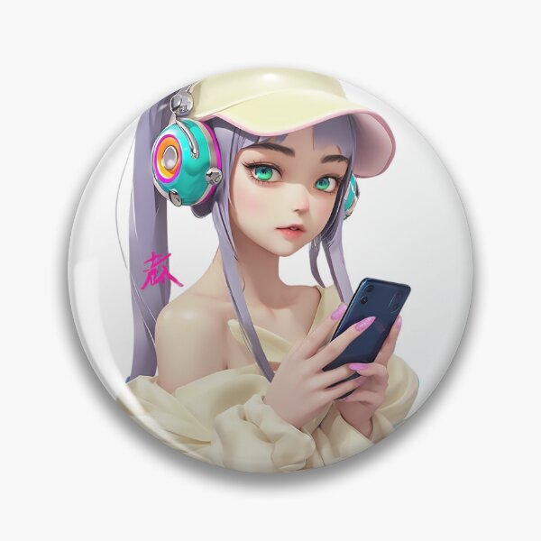 Item preview, Aesthetic Girl with Phone and Visor designed and sold by newvisionart191.